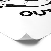 サッカーのプンが鳴おもしろいる ポスター (角)