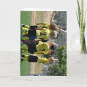 サッカーのベストコーチのチームフォト サンキューカード (裏面)