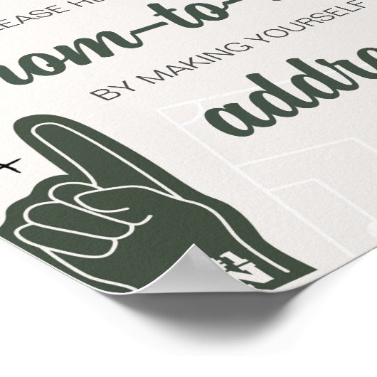 サッカーのベビーシャワー封筒ステーション ポスター (角)