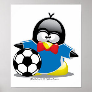 サッカーのペンギン ポスター