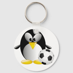 サッカーのペンギンKeychain キーホルダー