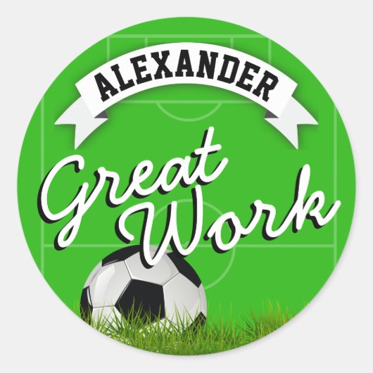 サッカーのホームスクーリング ラウンドシール (正面)