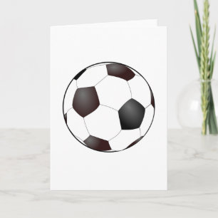 サッカーのボールのグリーティングカード(黒と白) カード