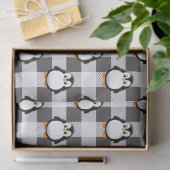 サッカーのボール格子柄の白黒とグレー 薄葉紙 (ギフト)