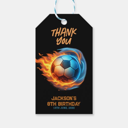 サッカーのボール スポーツ 誕生日  ギフトタグ (正面)