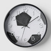 サッカーのボール（白） 壁時計 (正面)