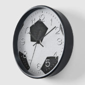 サッカーのボール（白） 壁時計 (傾斜)