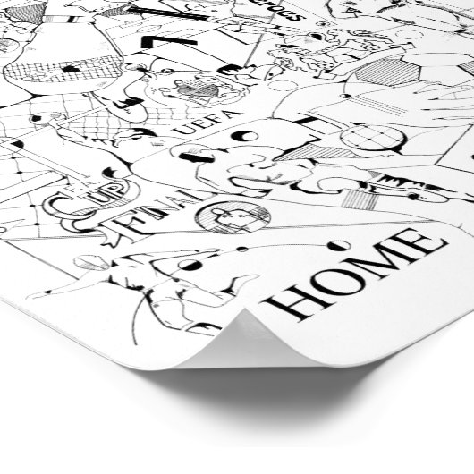 サッカーのポスター ポスター (角)