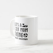 サッカーのママってこと コーヒーマグカップ (正面左)