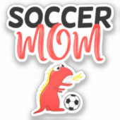 サッカーのママのユナイト:恐竜のおもしろい シール (正面)