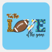 サッカーのマママヒョウの愛のために スクエアシール (正面)