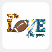 サッカーのマママヒョウの愛のために スクエアシール (正面)