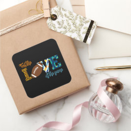 サッカーのマママヒョウの愛のために スクエアシール