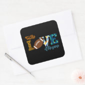 サッカーのマママヒョウの愛のために スクエアシール (封筒)