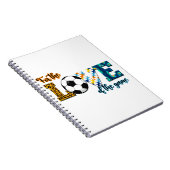 サッカーのママ・ヒョウの試合の愛のために ノートブック (右側)