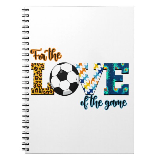 サッカーのママ・ヒョウの試合の愛のために ノートブック (正面)
