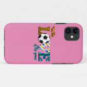 サッカーのママ・ヒョウの試合の愛のために Case-Mate iPhoneケース (裏面(横))