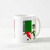 サッカーのメキシコのマグ コーヒーマグカップ (正面右)