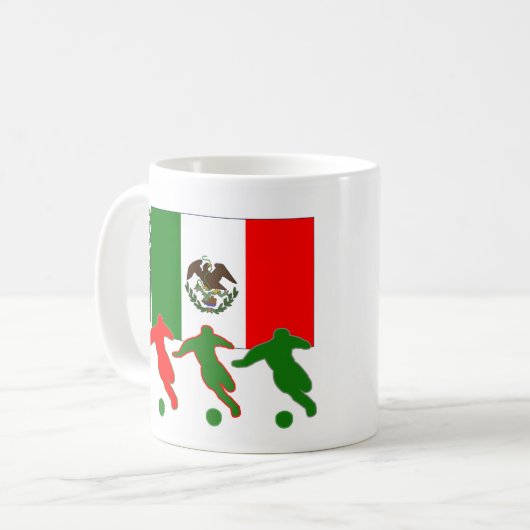 サッカーのメキシコのマグ コーヒーマグカップ (正面左)