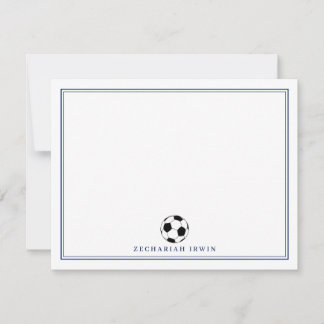 サッカーのメモカード＆ステーショナリーをカスタマイズ ノートカード