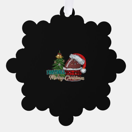 サッカーのメリークリスマス オーナメントカード (正面)