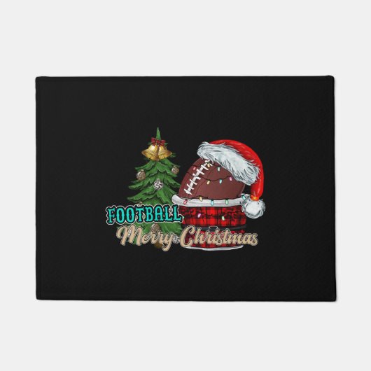 サッカーのメリークリスマス ドアマット (正面)