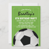 サッカーのユニフォームのオーダーメイド 誕生日パーティーの招待状 招待状 (裏面)