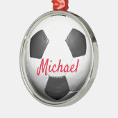 サッカーのヨーロッパ南ラテンアメリカのフットボール メタルオーナメント (左)