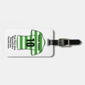 サッカーのラゲッジタグ – 緑のバスケ ラゲッジタグ (正面横)