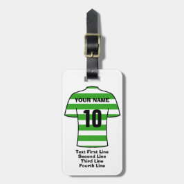 サッカーのラゲッジタグ – 緑のバスケ ラゲッジタグ