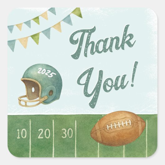 サッカーのルーキー スクエアシール (正面)