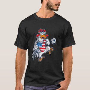 サッカーのルースタープレーヤーフットボールのアメリカ国旗の男の子 Tシャツ