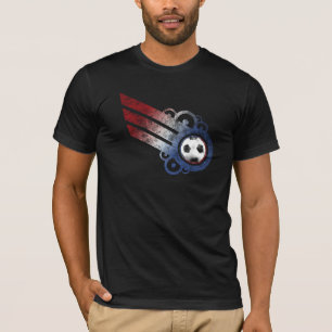 サッカーのレトロのストライプ米国のTシャツ Tシャツ