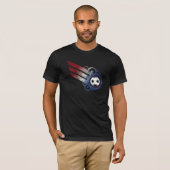 サッカーのレトロのストライプ米国のTシャツ Tシャツ (正面フル)