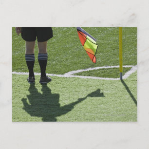 サッカーのレフェリー保持フラグ。 ポストカード