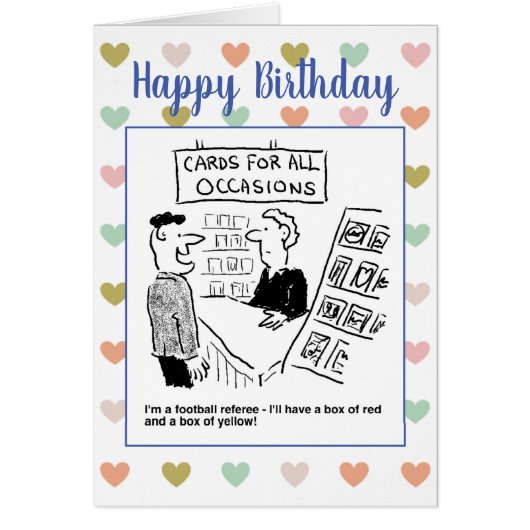 サッカーのレフリーは赤買と黄色のカードを望んでいる (正面)