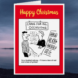 サッカーのレフリーは赤買と黄色のカードを望んでいる