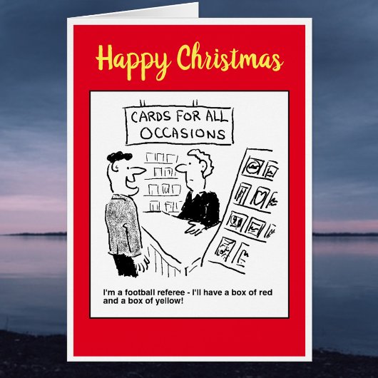 サッカーのレフリーは赤買と黄色のカードを望んでいる