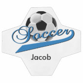 サッカーのワードアート | DIY名 |青 サッカーボール (フラット)