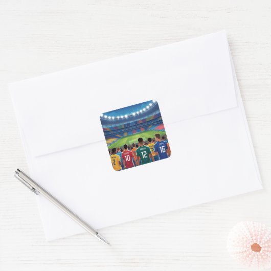 サッカーのワールドカップ2026 スクエアシール (封筒)