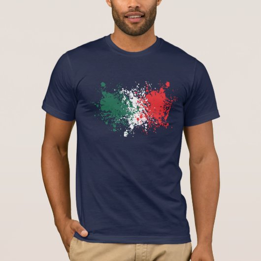 サッカーのワールドカップ: イタリアの旗 Tシャツ (正面)