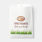 サッカーの一年中下り1歳の誕生日パーティー フェイバーバッグ (正面)