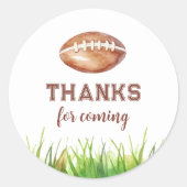 サッカーの一年中下り1歳の誕生日パーティー ラウンドシール (正面)