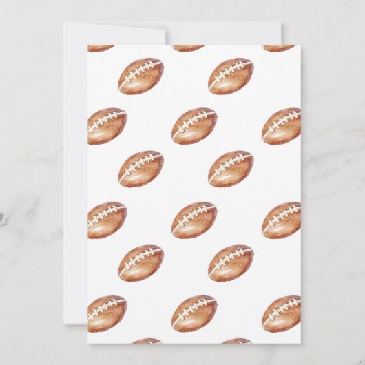 サッカーの一年中下り1歳の誕生日パーティー 招待状 (裏面)