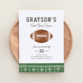 サッカーの一年中下り1歳の誕生日パーティー 招待状