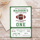 サッカーの一年中下り1歳の誕生日パーティー 招待状