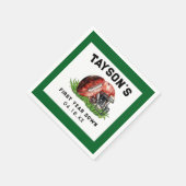 サッカーの一年目が終わる1歳の誕生日 スタンダードカクテルナプキン (角)