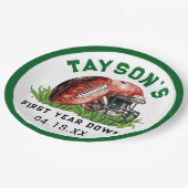 サッカーの一年目が終わる1歳の誕生日 ペーパープレート (アングル)