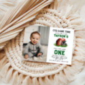 サッカーの一年目が終わる1歳の誕生日 招待状