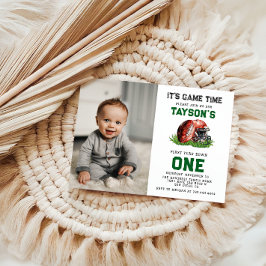 サッカーの一年目が終わる1歳の誕生日 招待状